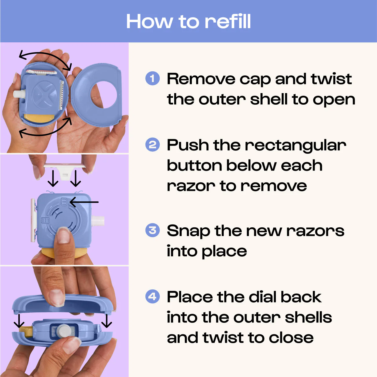 All-in-One Razor + Stay Sharp Refill Pack - Image 3